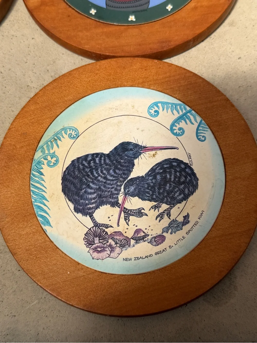 Vintage kauri wood coasters grandma core coastal grandma